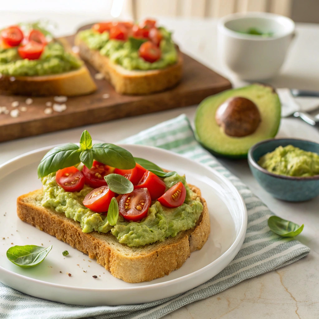 Creamy avocado spread on toast