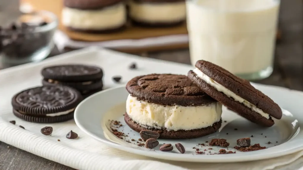 Homemade oreo ice cream sandwich recipe