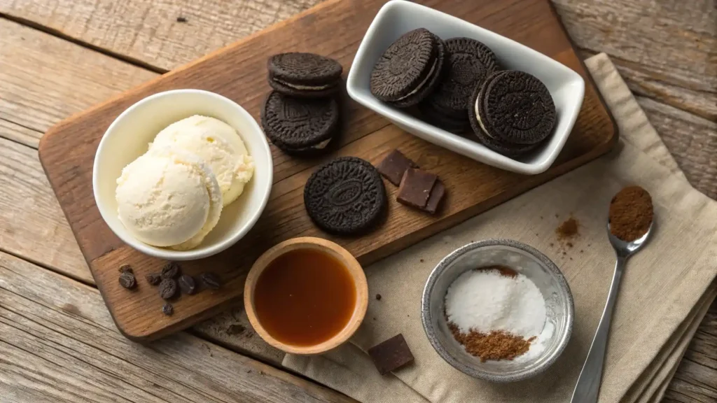 Ingredients for the Perfect Oreo Ice Cream Sandwich