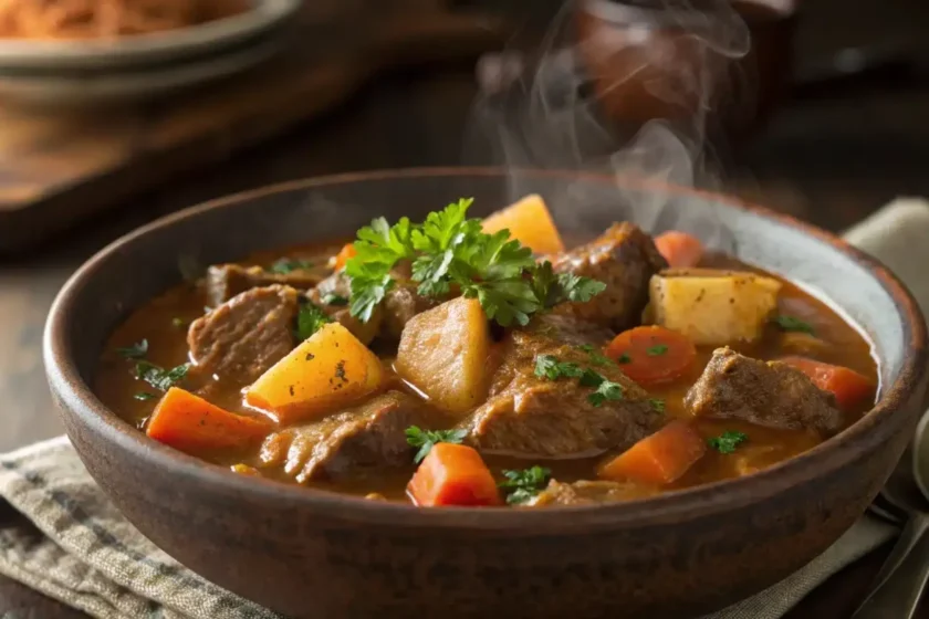 A hearty and flavorful bowl of veal stew recipe