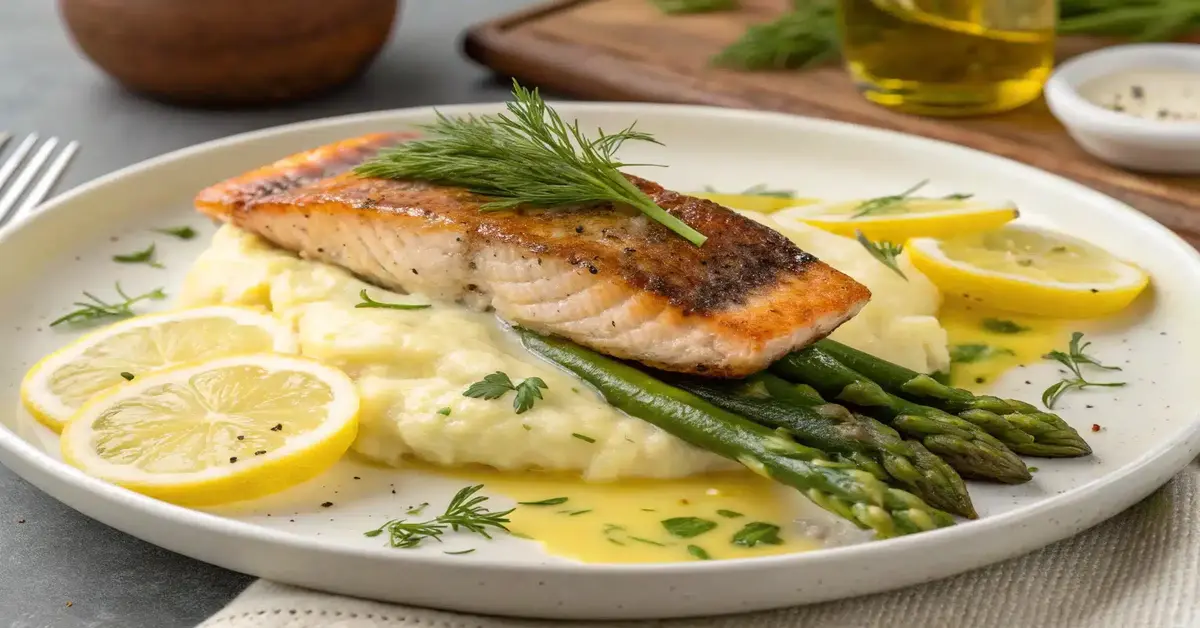 Close-up of smoked trout fillets in brine